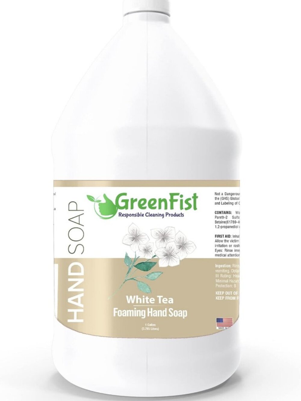 128 oz Foaming Hand Soap Refill - White Tea Scent, Made in USA, Eco-Friendly